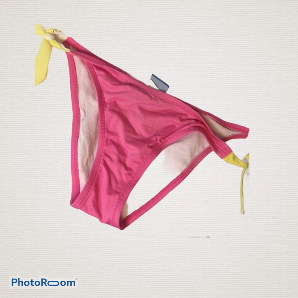 Lei Pink Bathing Suit Bottoms With Yellow Ties SM